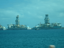 Ships in the Harbour, viewed from the bus from Maspalomas on the GC-1 road
