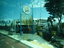 Front of the Real Club Náutico de Gran Canaria yacht club at the Calle León y Castillo street, viewed from the bus from Maspalomas on the GC-1 road