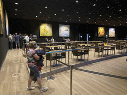 Interior of the Nèstor Restaurant at the upper floor of the Deep Sea Area at the Poema del Mar Aquarium