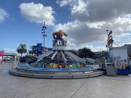 Funfair attractions at the Plaza de Canarias square
