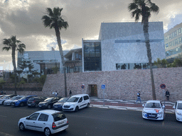 The Biblioteca Pública del Estado en Las Palmas library at the Avenia Alcalde José Ramirez Bethencourt street, viewed from the bus to Maspalomas on the GC-1 road