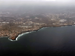 The north side of the town of Telde, viewed from the airplane to Rotterdam