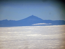 The Teide mountain on the island of Tenerife, viewed from the airplane to Rotterdam