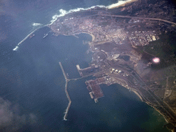 The town of Sines in Portugal, viewed from the airplane to Rotterdam