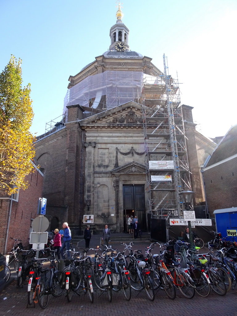 Front of the Marekerk church at the Lange Mare street