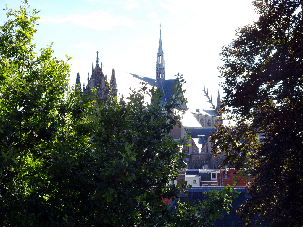 The Hooglandse Kerk church, viewed from the ramparts of the Burcht van Leiden castle