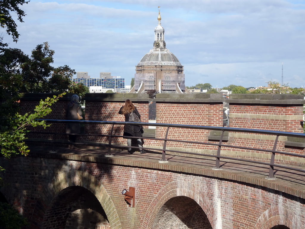 The Marekerk church, viewed from the ramparts of the Burcht van Leiden castle