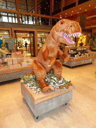 Tyrannosaurus Rex statue in front of the souvenir shop at the Ground Floor of the Naturalis Biodiversity Center