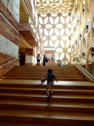 Max on the staircase from the First Floor to the Second Floor of the Naturalis Biodiversity Center