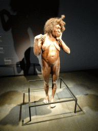 Statue of a Human at the Early Humans exhibition at the Fifth Floor of the Naturalis Biodiversity Center