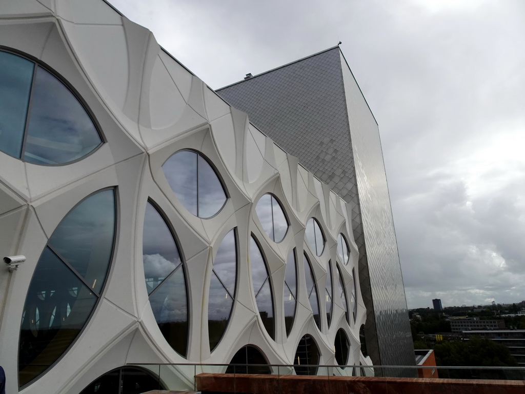 The exterior of the Naturalis Biodiversity Center, viewed from the terrace at the Ninth Floor