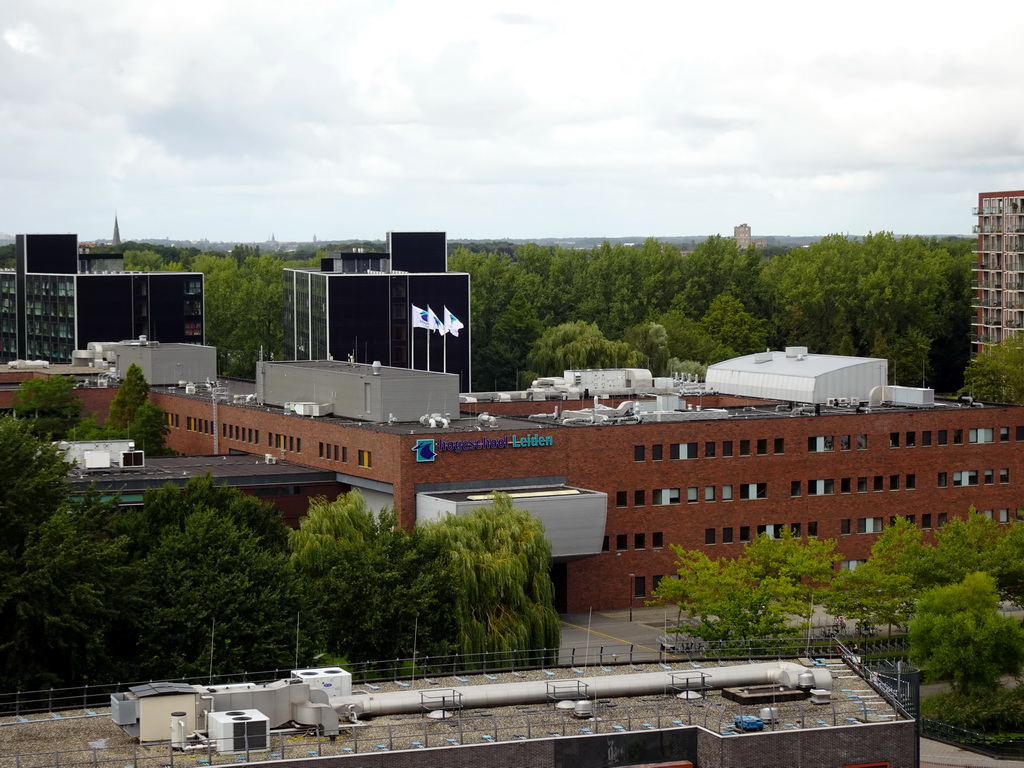 The Hogeschool Leiden building, viewed from the terrace at the Ninth Floor of the Naturalis Biodiversity Center