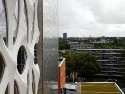 The exterior of the Naturalis Biodiversity Center and the south side of the city, viewed from the terrace at the Ninth Floor