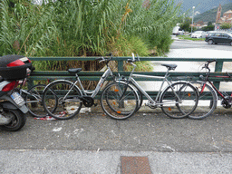 Our bicycles at the back side of the Levanto railway station