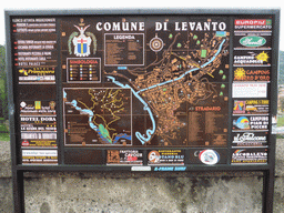 Map of the town at the Levanto railway station
