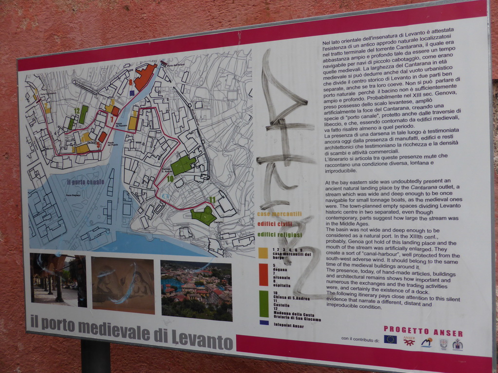 Map of the medieval port of Levanto