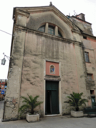 Front of the Chiesa di San Rocco church at the Via Matteo Vinzoni street