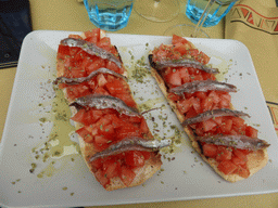 Lunch at the Bar Cafe Cristal at the Piazza del Popolo square