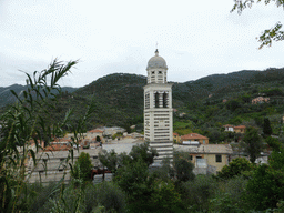 The Chiesa di Sant`Andrea church and surroundings, viewed from the Levanto Castle