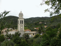 The Chiesa di Sant`Andrea church and surroundings, viewed from the Levanto Castle