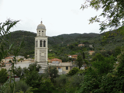 The Chiesa di Sant`Andrea church and surroundings, viewed from the Levanto Castle