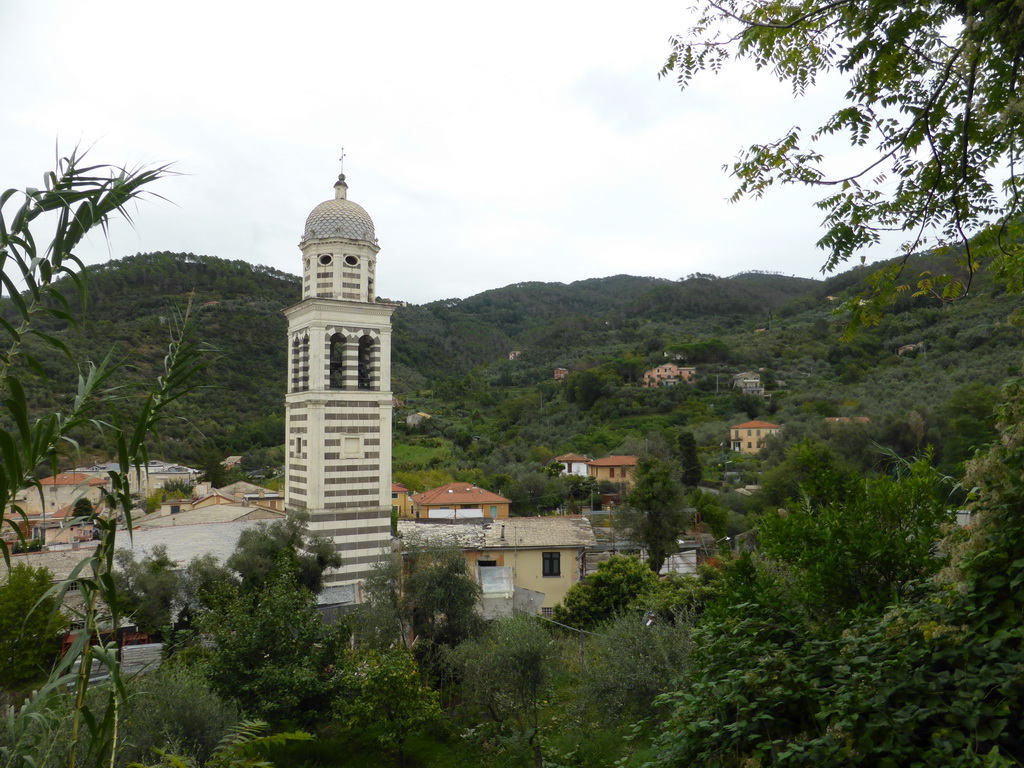 The Chiesa di Sant`Andrea church and surroundings, viewed from the Levanto Castle