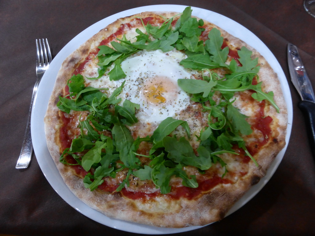 Pizza at Pizzeria La Mela at the Localita Piano di San Rocco