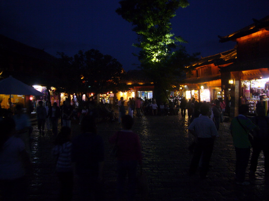 Square Street in the Old City of Lijiang, by night