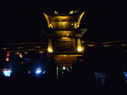 Kegong Fang Tower at Square Street in the Old City of Lijiang, by night