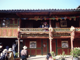 Miaomiao in a house of the Mosuo minority, in a Minority Village near Lijiang