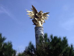 Statue of Dongba nature god at Jade Water Village