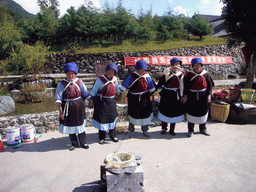 Dancing minority women at Jade Water Village