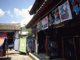 Garments in a shop in the Old Town of Shuhe