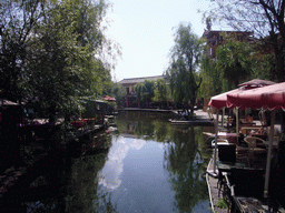 River and restaurants in the Old Town of Shuhe
