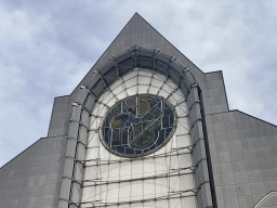 Facade of the Lille Cathedral at the Place Gilleson square