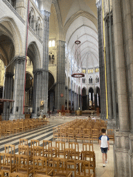 Max at the nave of the Lille Cathedral