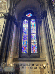 Stained glass window at the Chapelle de Saint Pierre chapel at the Lille Cathedral