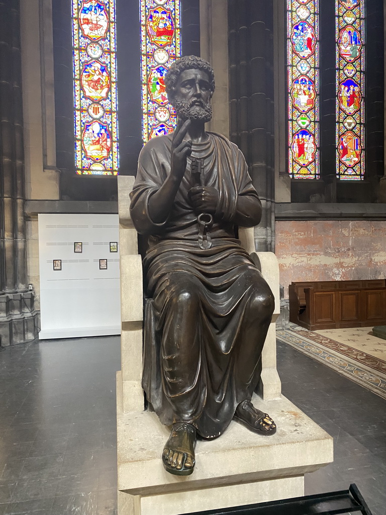 Statue of Saint Peter at the Lille Cathedral