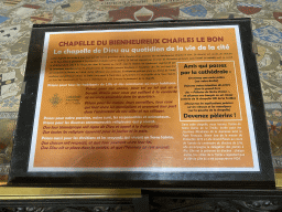Explanation on the Chapelle du Bienheureux Charles le Bon chapel at the Lille Cathedral