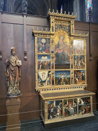 Altar and statue of Saint Augustin at the Lille Cathedral