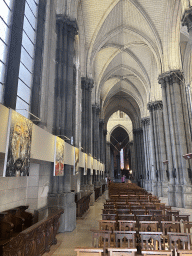 Paintings at the aisle of the Lille Cathedral