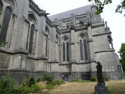 Statue of Cardinal Achille Lienard at the south side of the Lille Cathedral at the Square Arnauld Chillon park