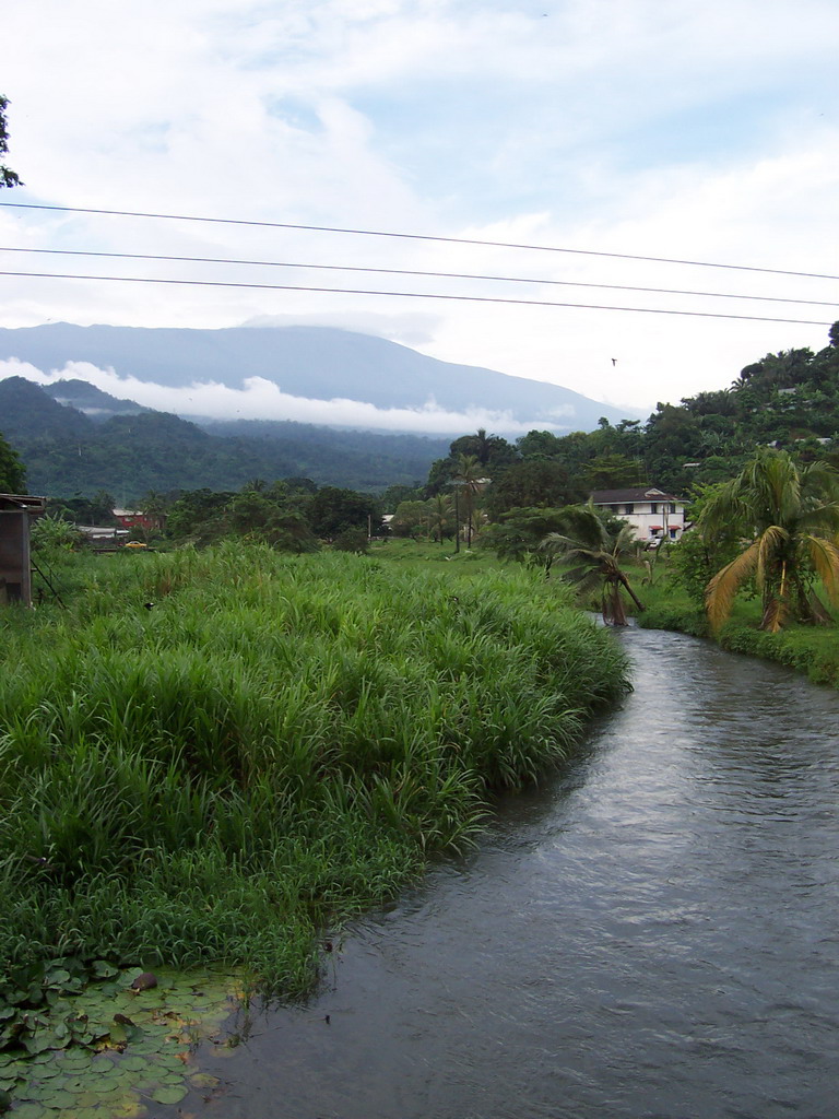 River and mountain, viewed from the Limbe Wildlife Centre