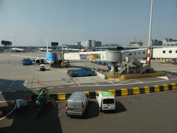 Our KLM airplane at Schiphol Airport