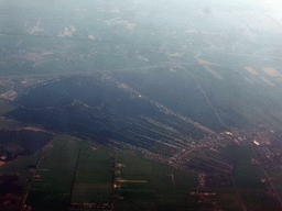 The Vinkeveense Plassen area, viewed from the airplane from Amsterdam