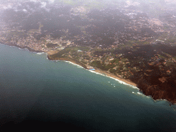 Praia Grande beach, viewed from the airplane from Amsterdam