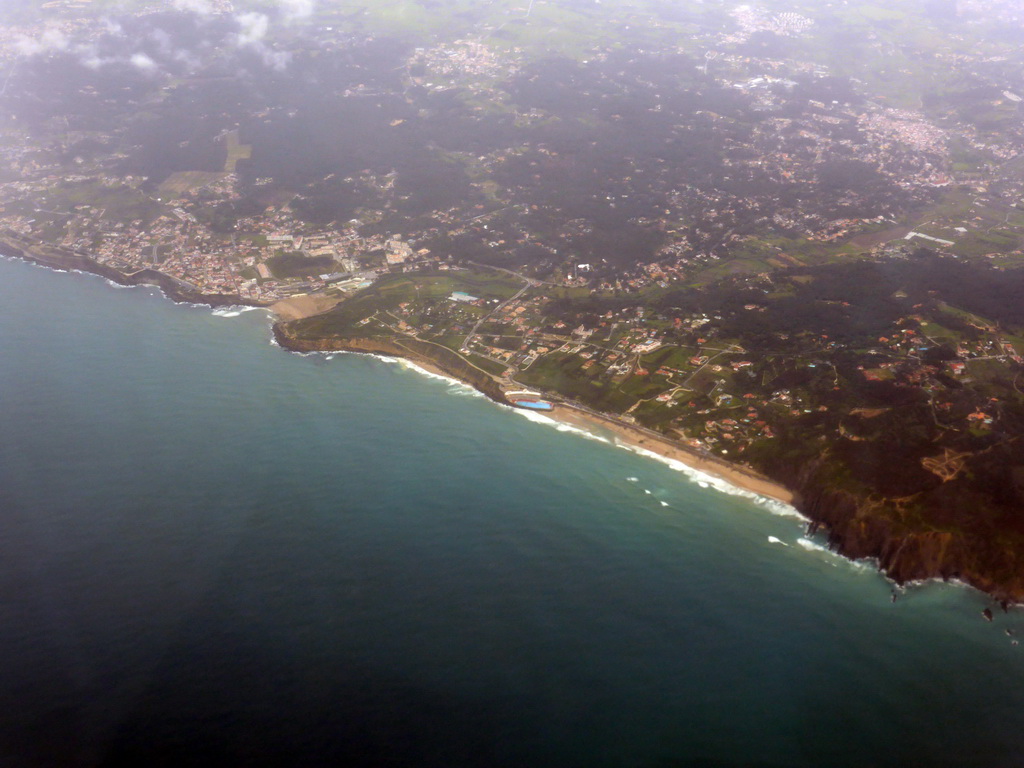 Praia Grande beach, viewed from the airplane from Amsterdam