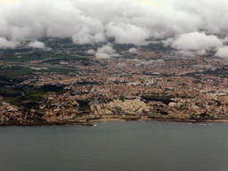 The town of São Domingos de Rana, viewed from the airplane from Amsterdam