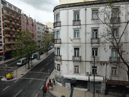 The Avenida Duque de Loulé avenue and the Rua Luciano Cordeiro street, viewed from our room in the Embaixador Hotel