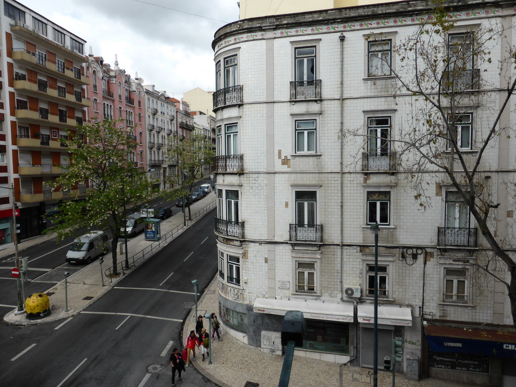 The Avenida Duque de Loulé avenue and the Rua Luciano Cordeiro street, viewed from our room in the Embaixador Hotel